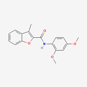 molecular formula C18H17NO4 B5765736 N-(2,4-dimethoxyphenyl)-3-methyl-1-benzofuran-2-carboxamide 