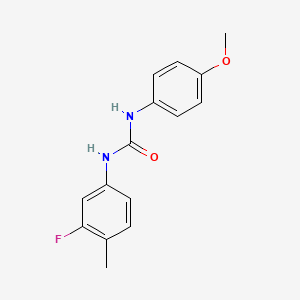 molecular formula C15H15FN2O2 B5765738 N-(3-fluoro-4-methylphenyl)-N'-(4-methoxyphenyl)urea 