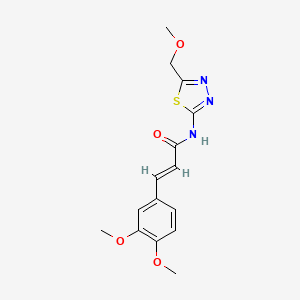 molecular formula C15H17N3O4S B5765745 3-(3,4-dimethoxyphenyl)-N-[5-(methoxymethyl)-1,3,4-thiadiazol-2-yl]acrylamide 