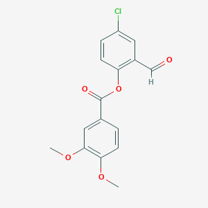 4-chloro-2-formylphenyl 3,4-dimethoxybenzoate