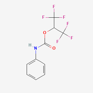 molecular formula C10H7F6NO2 B5765759 2,2,2-trifluoro-1-(trifluoromethyl)ethyl phenylcarbamate 