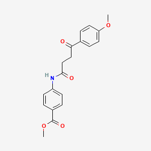 molecular formula C19H19NO5 B5765771 methyl 4-{[4-(4-methoxyphenyl)-4-oxobutanoyl]amino}benzoate 