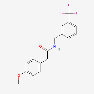 molecular formula C17H16F3NO2 B5765794 2-(4-methoxyphenyl)-N-[3-(trifluoromethyl)benzyl]acetamide 