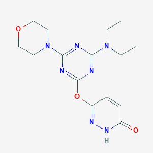 6-{[4-(diethylamino)-6-(4-morpholinyl)-1,3,5-triazin-2-yl]oxy}-3-pyridazinol