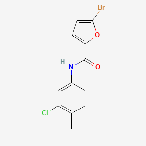 molecular formula C12H9BrClNO2 B5765806 5-bromo-N-(3-chloro-4-methylphenyl)-2-furamide 