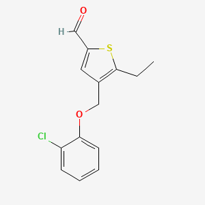 molecular formula C14H13ClO2S B5765827 4-[(2-chlorophenoxy)methyl]-5-ethyl-2-thiophenecarbaldehyde 
