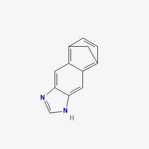 molecular formula C12H8N2 B576583 1H-5,8-Methanonaphtho[2,3-d]imidazole CAS No. 10559-39-4