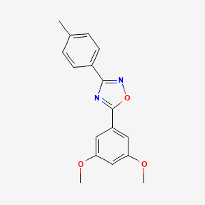 molecular formula C17H16N2O3 B5765834 5-(3,5-dimethoxyphenyl)-3-(4-methylphenyl)-1,2,4-oxadiazole 