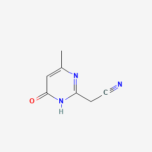 molecular formula C7H7N3O B576586 2-(4-Methyl-6-oxo-1,6-dihydropyrimidin-2-yl)acetonitrile CAS No. 13514-85-7