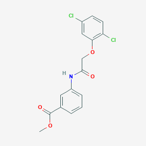 molecular formula C16H13Cl2NO4 B5765869 methyl 3-{[(2,5-dichlorophenoxy)acetyl]amino}benzoate 