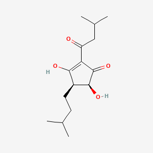 molecular formula C15H24O4 B576587 Dihydrohumulinic acid B CAS No. 13855-87-3