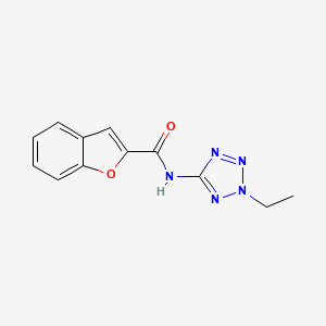 molecular formula C12H11N5O2 B5765877 N-(2-ethyl-2H-tetrazol-5-yl)-1-benzofuran-2-carboxamide 