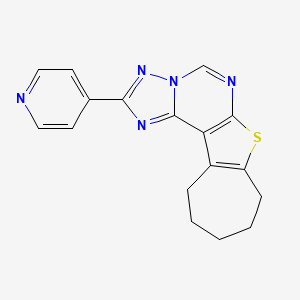 2-(4-pyridinyl)-9,10,11,12-tetrahydro-8H-cyclohepta[4,5]thieno[3,2-e][1,2,4]triazolo[1,5-c]pyrimidine