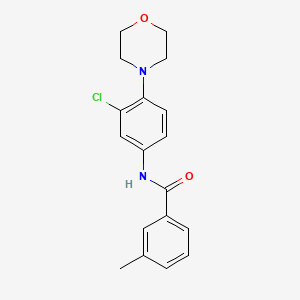 molecular formula C18H19ClN2O2 B5765888 N-[3-chloro-4-(4-morpholinyl)phenyl]-3-methylbenzamide 
