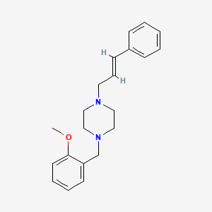 molecular formula C21H26N2O B5765911 1-(2-methoxybenzyl)-4-(3-phenyl-2-propen-1-yl)piperazine 