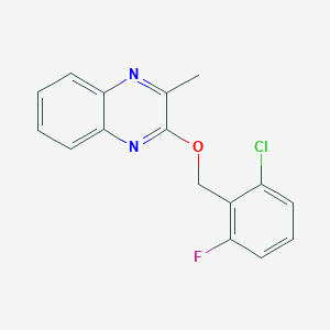 molecular formula C16H12ClFN2O B5765949 2-[(2-chloro-6-fluorobenzyl)oxy]-3-methylquinoxaline 