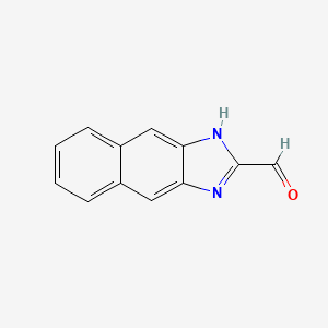 molecular formula C12H8N2O B576595 1H-Naphtho[2,3-D]imidazole-2-carbaldehyde CAS No. 13616-13-2