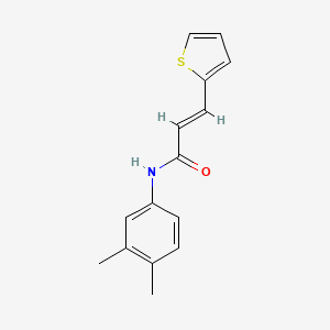 molecular formula C15H15NOS B5765950 N-(3,4-dimethylphenyl)-3-(2-thienyl)acrylamide 