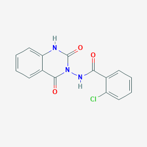 molecular formula C15H10ClN3O3 B5765955 2-chloro-N-(2,4-dioxo-1,4-dihydro-3(2H)-quinazolinyl)benzamide 