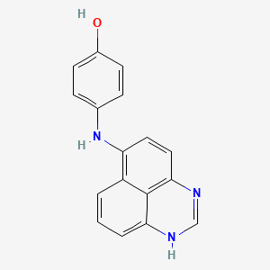 molecular formula C17H13N3O B576598 4-[(1H-Perimidin-6-YL)amino]phenol CAS No. 12167-40-7