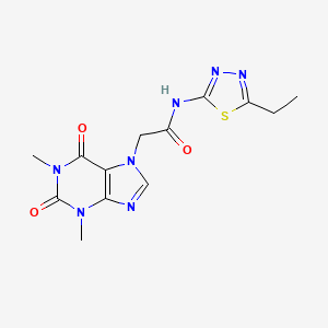 2-(1,3-dimethyl-2,6-dioxo-1,2,3,6-tetrahydro-7H-purin-7-yl)-N-(5-ethyl-1,3,4-thiadiazol-2-yl)acetamide