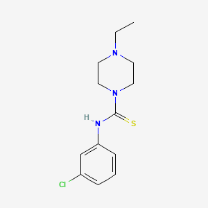 molecular formula C13H18ClN3S B5766000 N-(3-chlorophenyl)-4-ethyl-1-piperazinecarbothioamide 