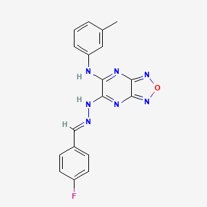 molecular formula C18H14FN7O B5766006 4-fluorobenzaldehyde {6-[(3-methylphenyl)amino][1,2,5]oxadiazolo[3,4-b]pyrazin-5-yl}hydrazone 