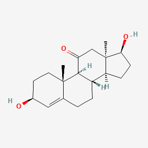 molecular formula C19H28O3 B576601 (3S,8S,9S,10R,13S,14S,17S)-3,17-Dihydroxy-10,13-dimethyl-2,3,7,8,9,10,12,13,14,15,16,17-dodecahydro-1H-cyclopenta[a]phenanthren-11(6H)-one CAS No. 14485-67-7