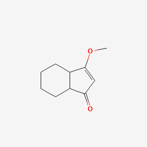 molecular formula C10H14O2 B576603 3-Methoxy-3a,4,5,6,7,7a-hexahydro-1H-inden-1-one CAS No. 10288-01-4