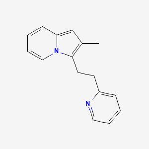 molecular formula C16H16N2 B576604 2-Methyl-3-(2-(pyridin-2-yl)ethyl)indolizine CAS No. 10268-33-4
