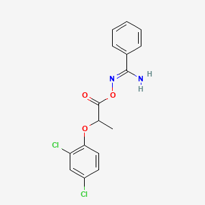 molecular formula C16H14Cl2N2O3 B5766040 N'-{[2-(2,4-dichlorophenoxy)propanoyl]oxy}benzenecarboximidamide 