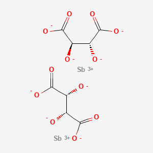 molecular formula C8H4O12Sb2-2 B576605 Antimonyl tartrate CAS No. 12544-35-3