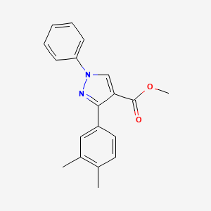 molecular formula C19H18N2O2 B5766065 methyl 3-(3,4-dimethylphenyl)-1-phenyl-1H-pyrazole-4-carboxylate 