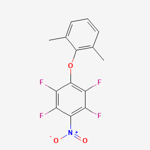 molecular formula C14H9F4NO3 B5766082 1-(2,6-dimethylphenoxy)-2,3,5,6-tetrafluoro-4-nitrobenzene 