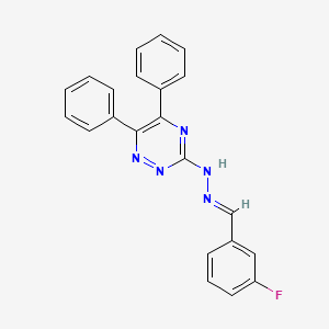 molecular formula C22H16FN5 B5766093 3-fluorobenzaldehyde (5,6-diphenyl-1,2,4-triazin-3-yl)hydrazone 