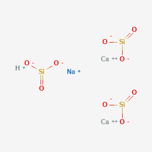 molecular formula Ca2HNaO9Si3 B576611 Dicalcium;sodium;dioxido(oxo)silane;hydron CAS No. 13816-47-2