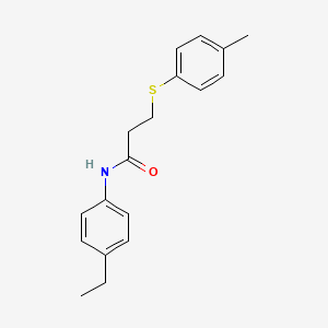 N-(4-ethylphenyl)-3-[(4-methylphenyl)thio]propanamide