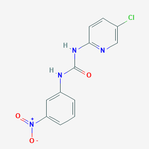 molecular formula C12H9ClN4O3 B5766122 N-(5-chloro-2-pyridinyl)-N'-(3-nitrophenyl)urea 