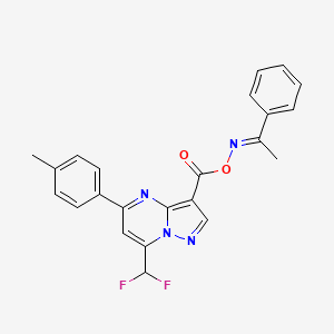molecular formula C23H18F2N4O2 B5766135 1-phenylethanone O-{[7-(difluoromethyl)-5-(4-methylphenyl)pyrazolo[1,5-a]pyrimidin-3-yl]carbonyl}oxime 