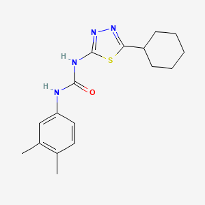 molecular formula C17H22N4OS B5766173 N-(5-cyclohexyl-1,3,4-thiadiazol-2-yl)-N'-(3,4-dimethylphenyl)urea 