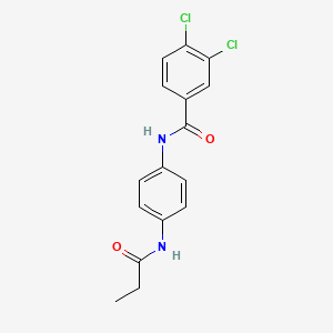molecular formula C16H14Cl2N2O2 B5766201 3,4-dichloro-N-[4-(propionylamino)phenyl]benzamide 