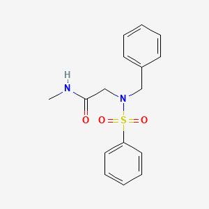 molecular formula C16H18N2O3S B5766232 N~2~-benzyl-N~1~-methyl-N~2~-(phenylsulfonyl)glycinamide 
