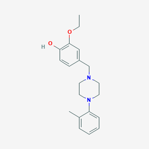 molecular formula C20H26N2O2 B5766251 2-ethoxy-4-{[4-(2-methylphenyl)-1-piperazinyl]methyl}phenol 