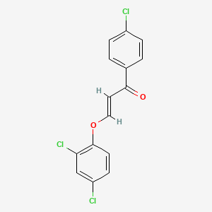 1-(4-chlorophenyl)-3-(2,4-dichlorophenoxy)-2-propen-1-one