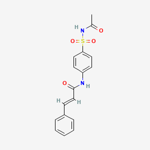 molecular formula C17H16N2O4S B5766307 N-{4-[(乙酰氨基)磺酰基]苯基}-3-苯基丙烯酰胺 