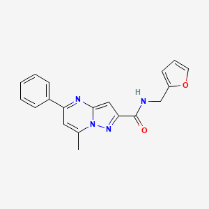 molecular formula C19H16N4O2 B5766314 N-(2-furylmethyl)-7-methyl-5-phenylpyrazolo[1,5-a]pyrimidine-2-carboxamide 