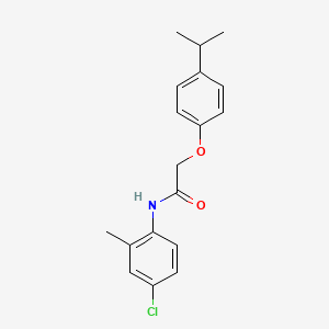 molecular formula C18H20ClNO2 B5766322 N-(4-chloro-2-methylphenyl)-2-(4-isopropylphenoxy)acetamide 