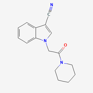 molecular formula C16H17N3O B5766331 1-[2-oxo-2-(1-piperidinyl)ethyl]-1H-indole-3-carbonitrile 