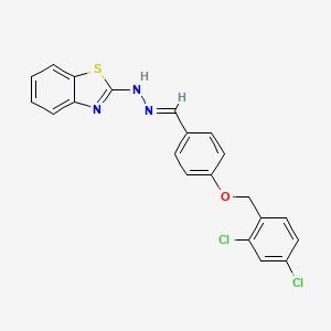 molecular formula C21H15Cl2N3OS B5766334 4-[(2,4-dichlorobenzyl)oxy]benzaldehyde 1,3-benzothiazol-2-ylhydrazone 