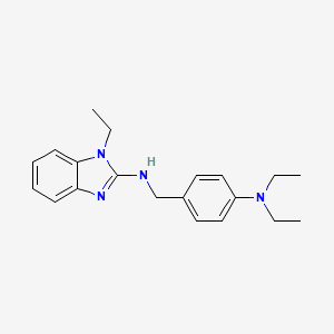 molecular formula C20H26N4 B5766344 N-[4-(diethylamino)benzyl]-1-ethyl-1H-benzimidazol-2-amine 